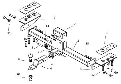 Фаркоп БИЗОН / BIZON FA 0700-Е для Tank 700